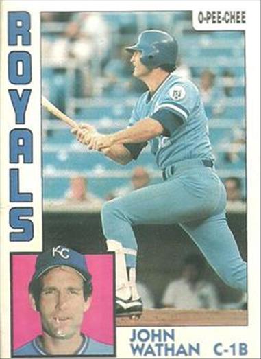 1984 O-Pee-Chee Baseball Cards 072      John Wathan